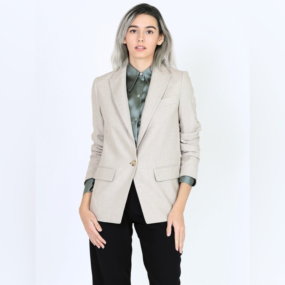 Vince Boyfriend Flannel Single-Breasted Blazer Size 0